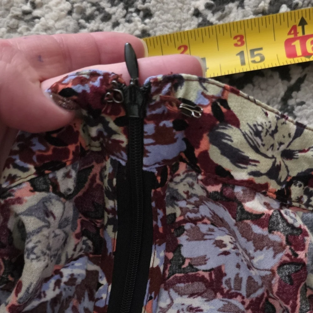 Free People Tiered Ruffle Mini Skirt Womens 6 Boho Preppy Coastal Cowgirl Floral